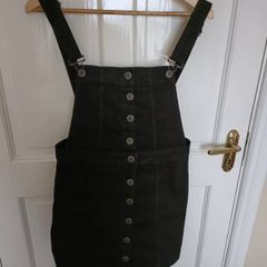 Denim Dungaree Dress by Quiz