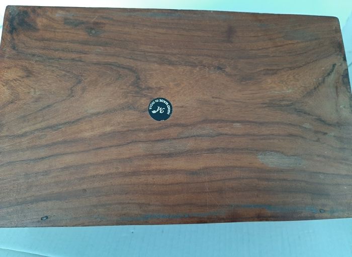 hand carved vintage wooden jewellery box/storage box