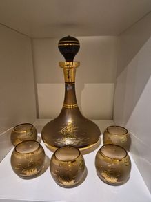 Vintage Bohemian Crystal Decanter Set