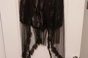 Girls lace and tulle fancy dress black skirt