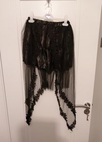Girls lace and tulle fancy dress black skirt