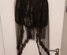 Girls lace and tulle fancy dress black skirt