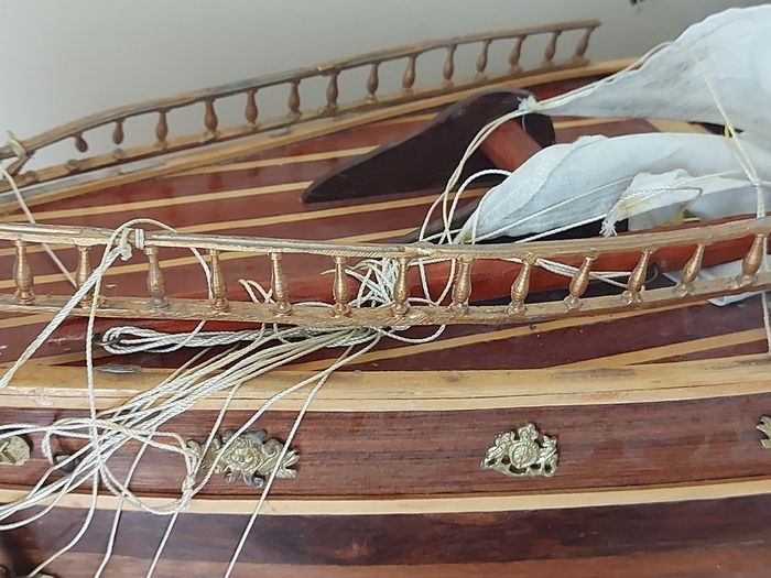 Large Timber  crafted model of the Cutty Sark, A speedy Clipper Sailboat that transported TEA in the late 19thy century