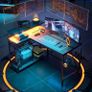 106.5CM L-Shaped Gaming Desk with RGB LED Lights Carbon Fibre Surface, 3 Power Outlets & 2 USB Ports, Reversible Corner Desk with Shelves & Hooks for Home Office & Small Spaces Image 4