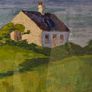 Oil-on-board landscape painting titled "Coastal Farm" by Irish artist Tom Lalor. Image 4