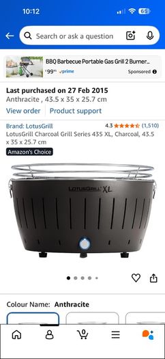 Genuine LotusGrill XL Charcoal BBQ + Original Folding Stand + Carry Bags