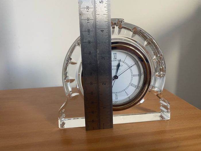 Waterford Crystal Desk Citizen Clock Table Ireland Irish Glass