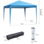 BRAND NEW Premium Pop Up Gazebo 3 x 3M 210D Polyester PU coated Waterproof Gazebos with 4 Sandbags& Carry Bag Foldable Shelter Garden Tent Image 3