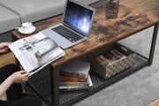 New Coffee Table Storage Shelf Industrial Antique - FREE P&amp;P