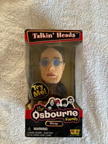 Ozzy and Sharon Osbourne boxed talking head toys