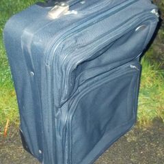 Samsonite LArge Blue Canvas Suitcase