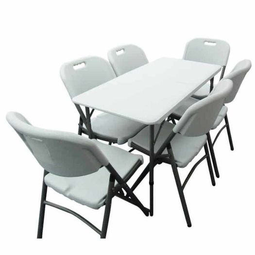 Folding table and chairs