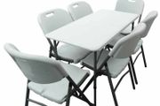 Folding table and chairs