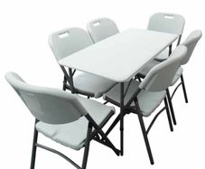 Folding table and chairs