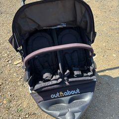 out & about twin buggy