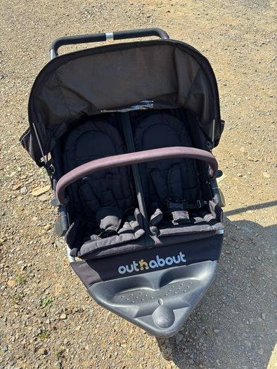 out & about twin buggy