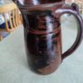 Roundstone pottery dark Brown water jug / vase Co. Galway Ireland. Image 6