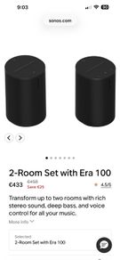 Sonos Era 100's x 2 (new) sold in pairs