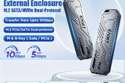 EAGET Metal M.2 NVMe SSD Enclosure, External Portable M.2 NVMe SSD Case Adapter,USB 3.2 Gen 2 Type-C (10 Gbps) to NVMe PCIe M.2 SSD Enclosure