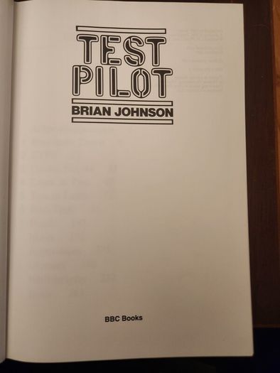 Test Pilot.by Ben Johnston.  First Edition Hardback With Dustjacket In Good Condition.37