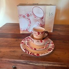 Two 16 Piece Baroque Dinner Sets  32 pieces