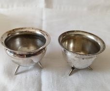 2 X 1893 Maplin &Webb Sterling Silver Pinch Salts