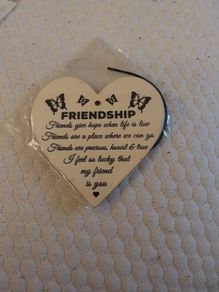Bnwt friend wooden hearts