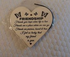 Bnwt friend wooden hearts