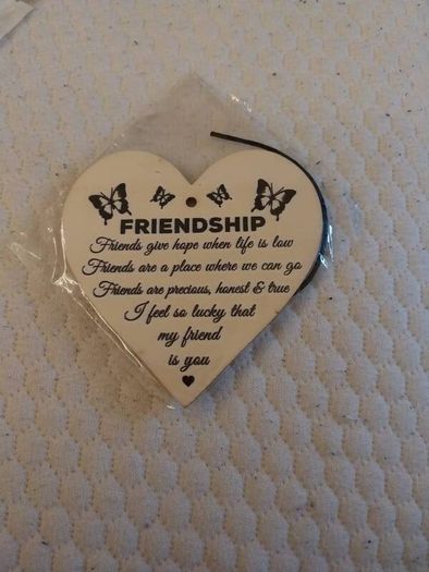 Bnwt friend wooden hearts
