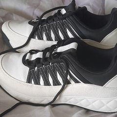 Lipsy faux leather quilted sole hiker trainers