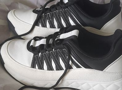 Lipsy faux leather quilted sole hiker trainers