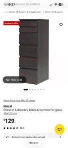 ikea black set of drawers