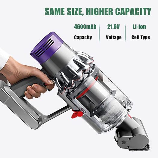 Replacement Battery for Dyson V6 4600 mAh, Dyson V6 Li-Ion Battery 595 650 770 880 DC58 DC59 DC61 DC62 Animal DC72 DC74 Handheld Series 21.6V 46 00 mA. h