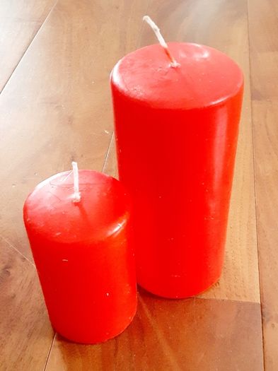 Brand new Red/Christmas Pillar candles