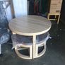 Cambourne Stowaway Dining Set in Sonoma Oak Effect Veneer/Brown Linen Fleck Image 6