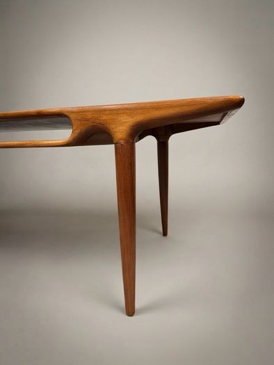 Exquisite Danish Teak Coffee Table Attributed to Johannes Andersen