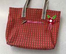 Large colourful tote bag