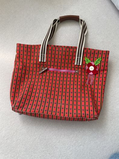 Large colourful tote bag