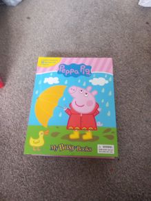 peppa pig my busy book. includes 10 figurines