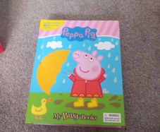 peppa pig my busy book. includes 10 figurines