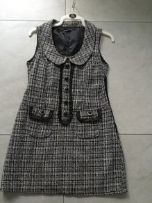 Ladies black and white tweed tunic dress. Size 10