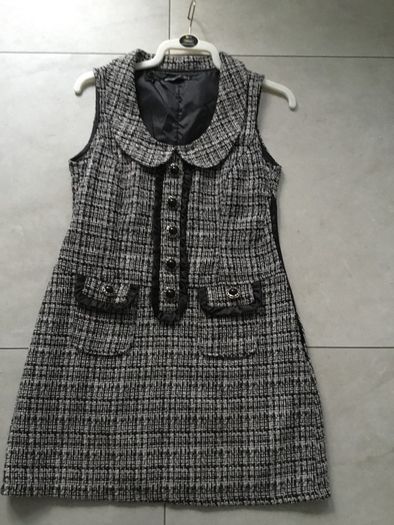 Ladies black and white tweed tunic dress. Size 10