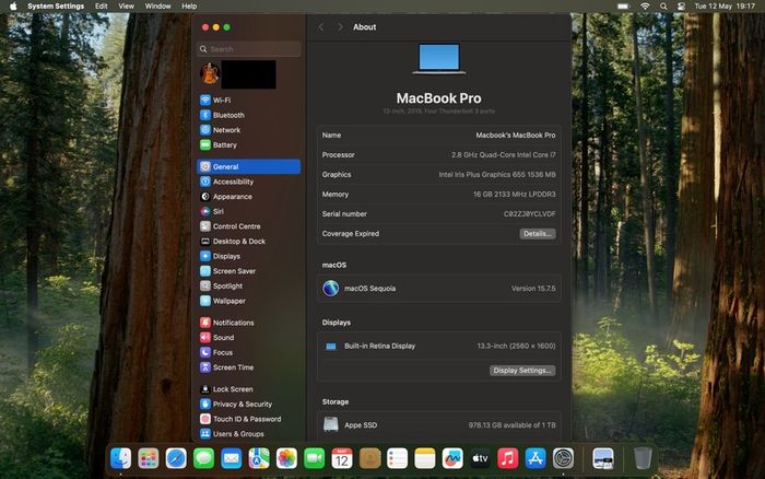 MacBook Pro 13 (2019) Intel i7/16GB /1TB SSD