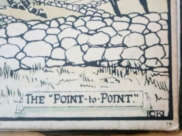 Rzadka rycina Cluna Studio Dublin nr 19 "The Point-to-Point" - M. O'Keefe (ok. 1925-1940)