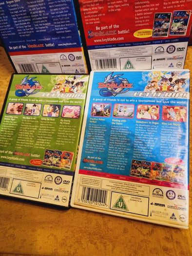 Beyblade Dvd's Volumes 2, 3, 4, 6, 7, 9 Rare