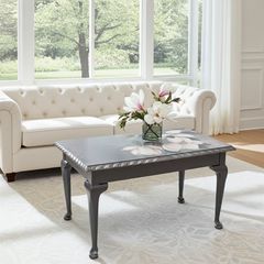 Artistic Solid Wood Coffee Table for Elegant Living Rooms
