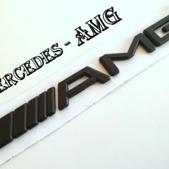 Mercedes Black color AMG rear Badge  Sticker Logo
