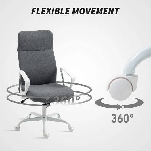 Fabric High Back Office Chair - Grey