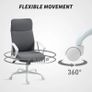 Fabric High Back Office Chair - Grey Image 6