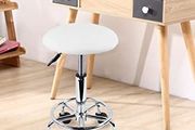 Swivel Rolling Stool Height Adjustable PU Leather Cushion Salon Vanity Massage Office Stool Chair Small (FREE SHIPPING)